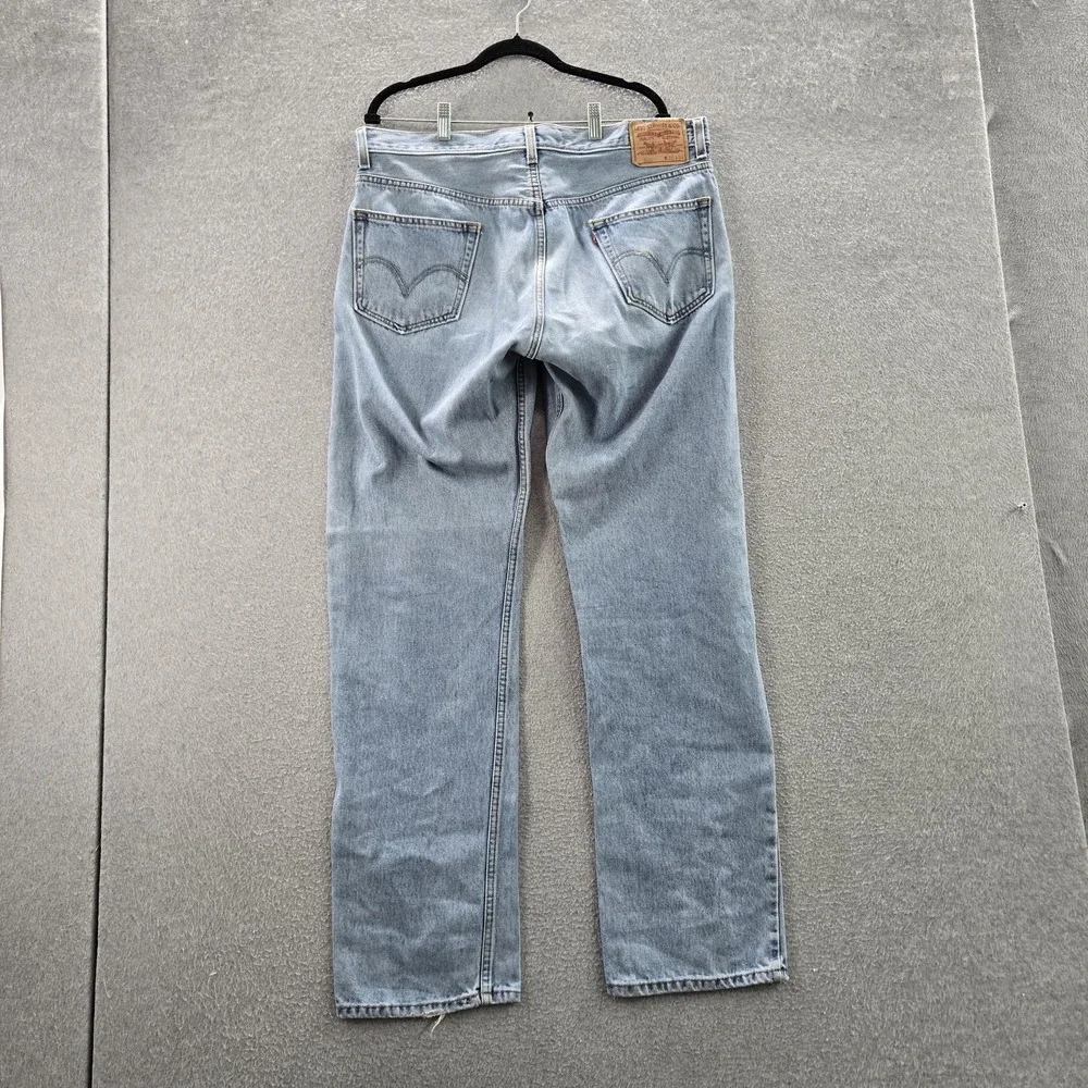 Levi's 505 Men Jeans 36X34 Light Blue Y2K‎ Denim Straight Fit 34